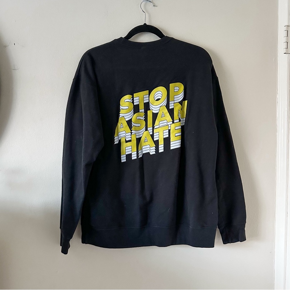 Black “Stop Asian Hate” Sweatshirt - Unisex Medium